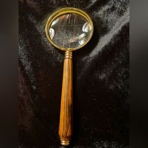 Custom made exotic wood magnifying glass.
